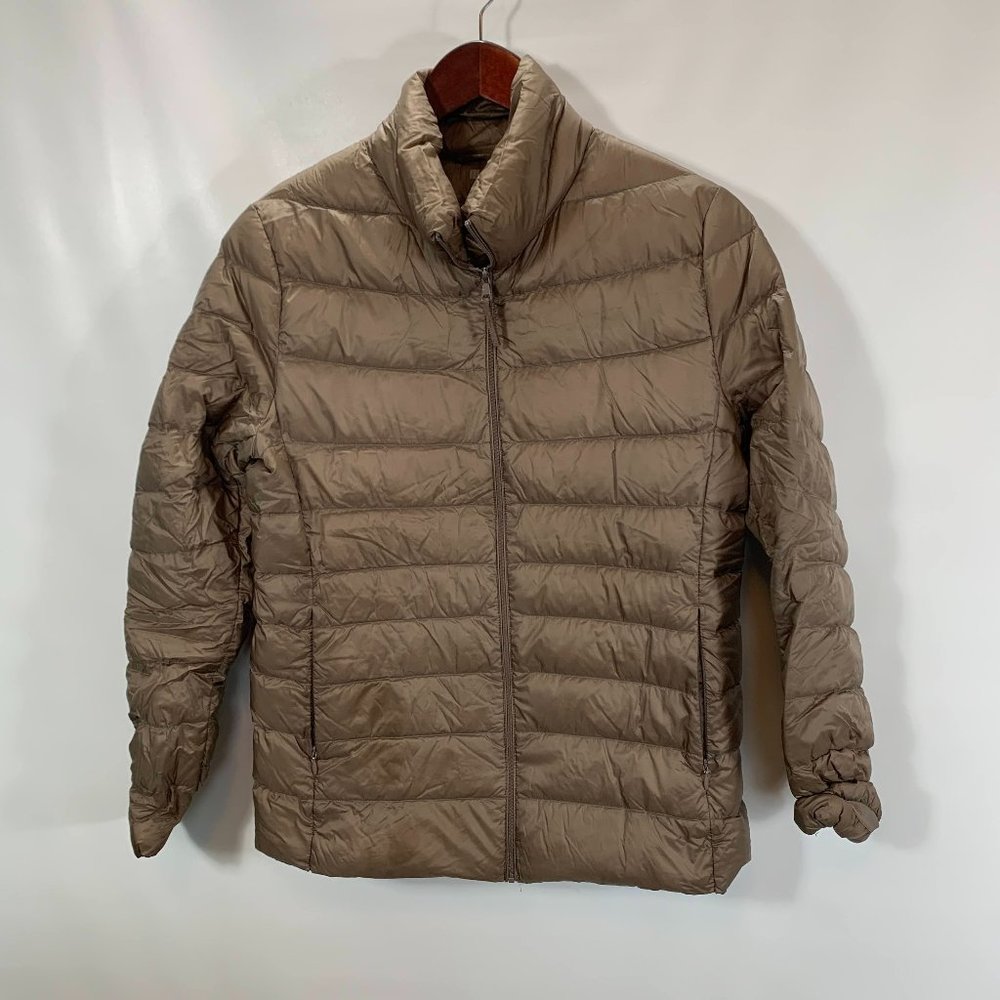COPY - Uniqlo Jacket Womens Large Down Filled Puffer Zipper Pockets Full Zip Co…